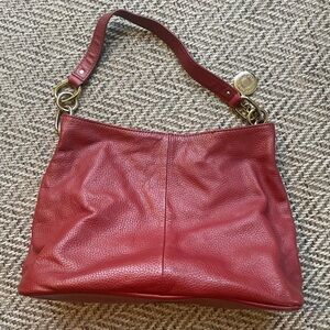 Tommy Hilfiger Red Leather Shoulder Bag